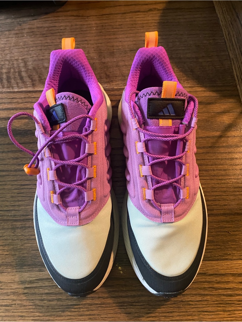 BRAND NEW adidas Women’s Athletic Slip-On Sneakers in Purple, White and Orange